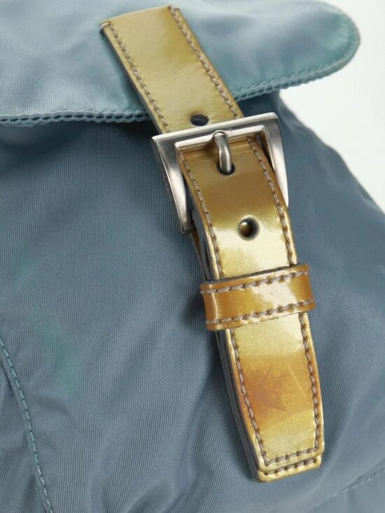 PRADA Backpack Nylon Light Blue Silver Auth 160827 main image 8